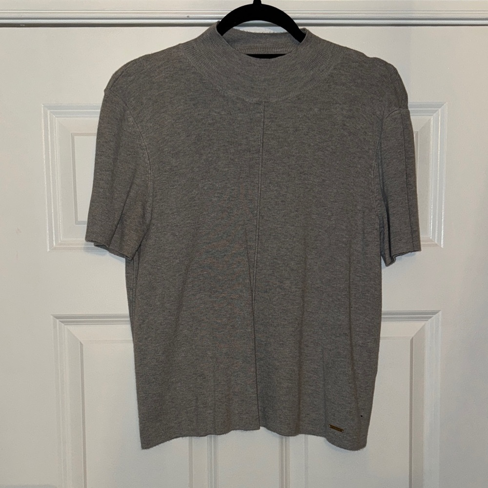 Tahari Women’s  Charcoal Short Sleeve Tee